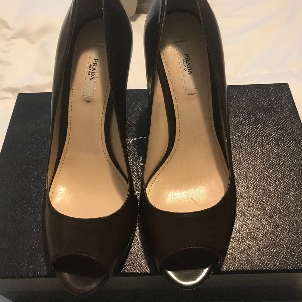 Brand New Prada Peep Toe Pumps